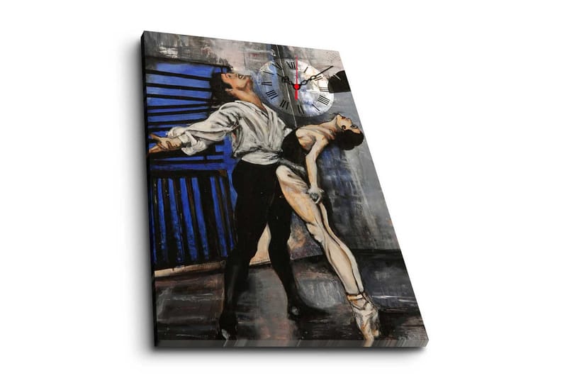 Dekorativ Canvasbilde med Klokke, Flerfarget