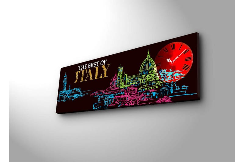 Dekorativ Canvasbilde med Klokke - Flerfarget - Interiør - Veggdekorasjon - Klokker