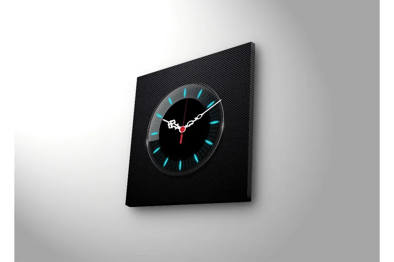 Dekorativ Canvasbilde med Klokke - Flerfarget - Interiør - Veggdekorasjon - Klokker