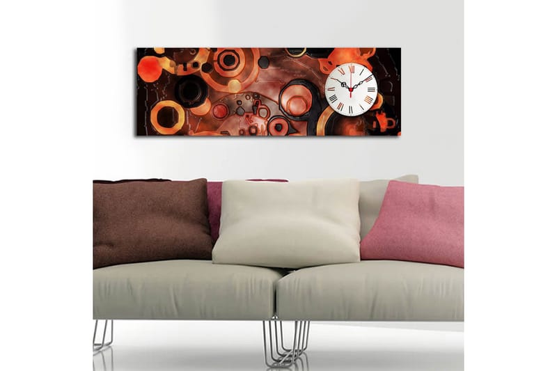 Dekorativ Canvasbilde med Klokke - Flerfarget - Interiør - Veggdekorasjon - Klokker
