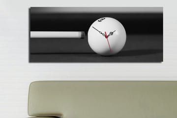 Dekorativ Canvasbilde med Klokke - Flerfarget - Interiør - Veggdekorasjon - Klokker