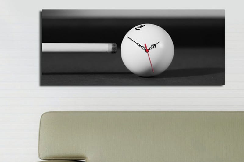 Dekorativ Canvasbilde med Klokke - Flerfarget - Interiør - Veggdekorasjon - Klokker