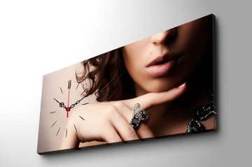 Dekorativ Canvasbilde med Klokke - Flerfarget - Interiør - Veggdekorasjon - Klokker