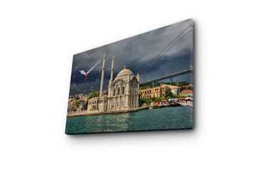 Dekorativ Canvasbilde med Klokke - Flerfarget - Interiør - Veggdekorasjon - Klokker