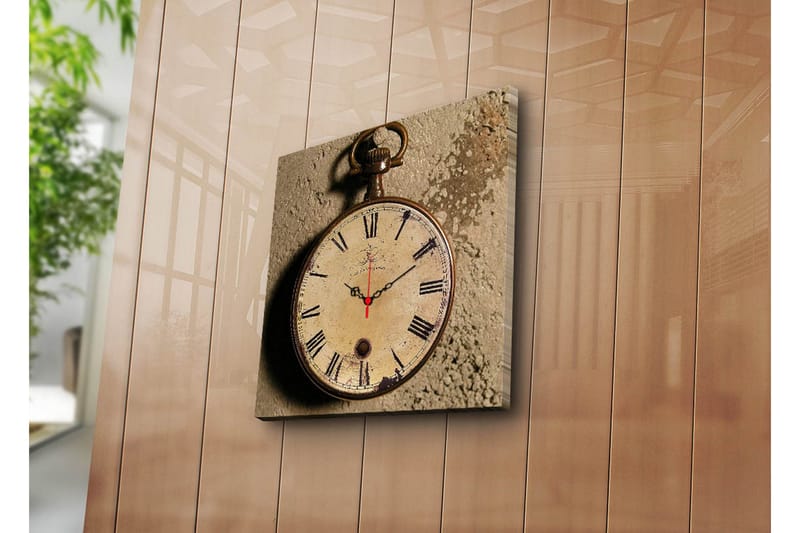 Dekorativ Canvasbilde med Klokke, Flerfarget