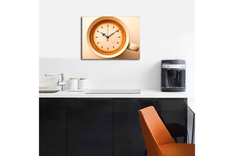 Dekorativ Canvasbilde med Klokke - Flerfarget - Interiør - Veggdekorasjon - Klokker