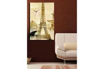 Dekorativ Canvasbilde med Klokke - Flerfarget - Interiør - Veggdekorasjon - Klokker