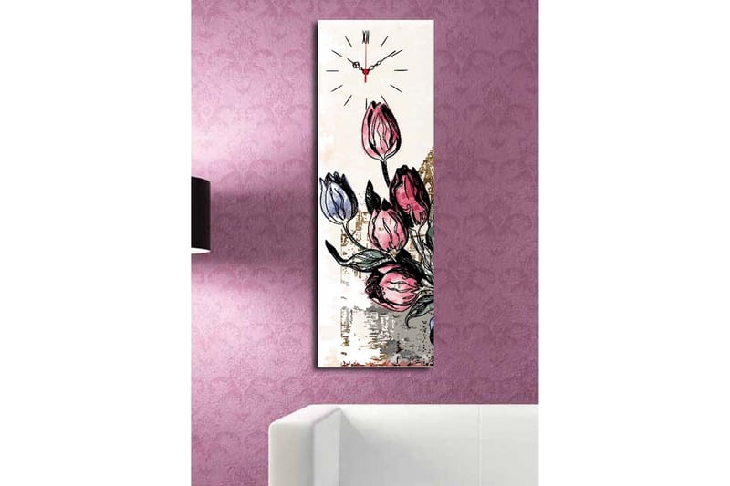 Dekorativ Canvasbilde med Klokke - Flerfarget - Interiør - Veggdekorasjon - Klokker