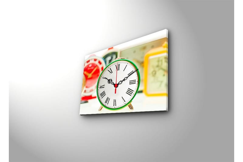 Dekorativ Canvasbilde med Klokke - Flerfarget - Interiør - Veggdekorasjon - Klokker