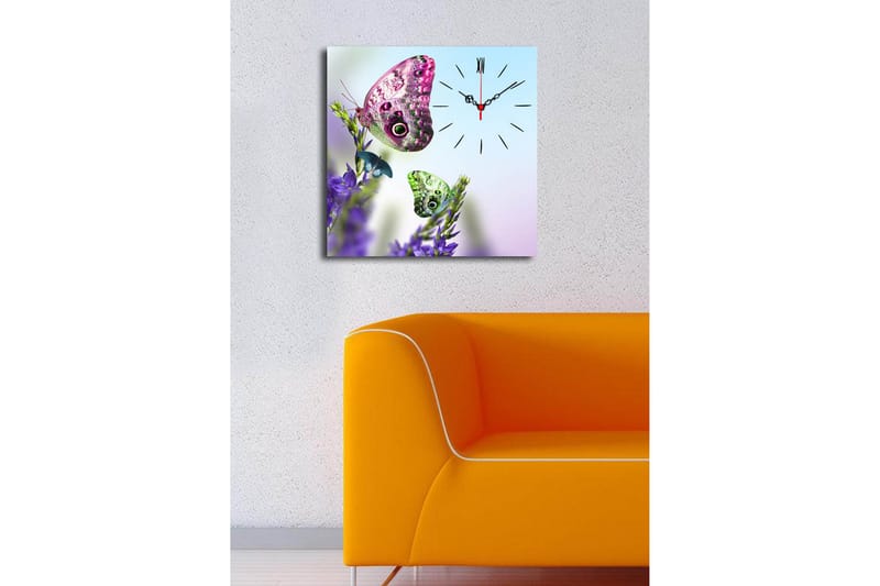 Dekorativ Canvasbilde med Klokke - Flerfarget - Interiør - Veggdekorasjon - Klokker