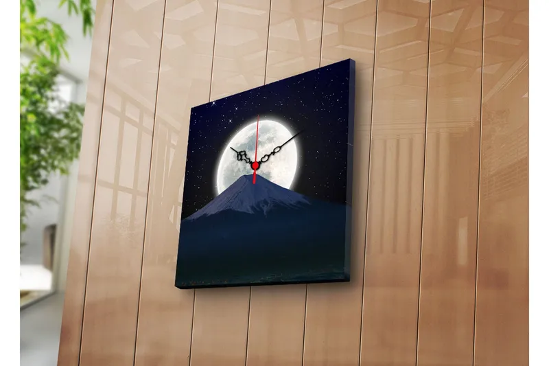 Dekorativ Canvasbilde med Klokke, Flerfarget