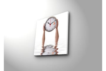 Dekorativ Canvasbilde med Klokke - Flerfarget - Interiør - Veggdekorasjon - Klokker