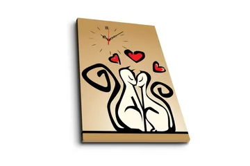 Dekorativ Canvasbilde med Klokke - Flerfarget - Interiør - Veggdekorasjon - Klokker