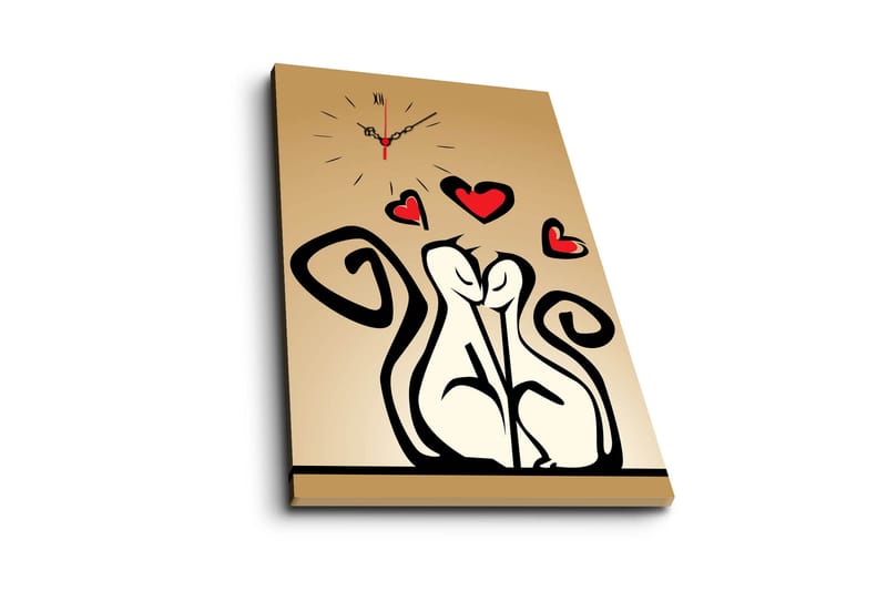 Dekorativ Canvasbilde med Klokke - Flerfarget - Interiør - Veggdekorasjon - Klokker