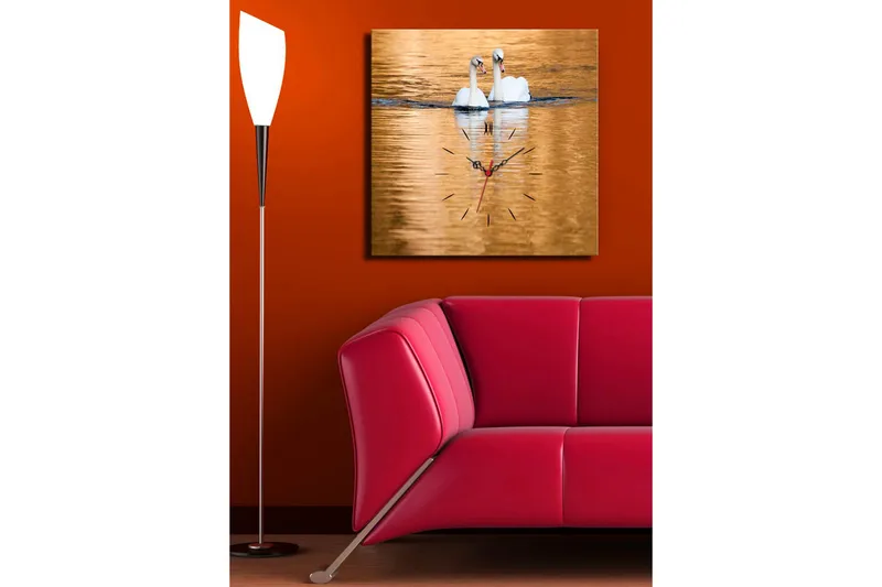 Dekorativ Canvasbilde med Klokke - Flerfarget - Interiør - Veggdekorasjon - Klokker