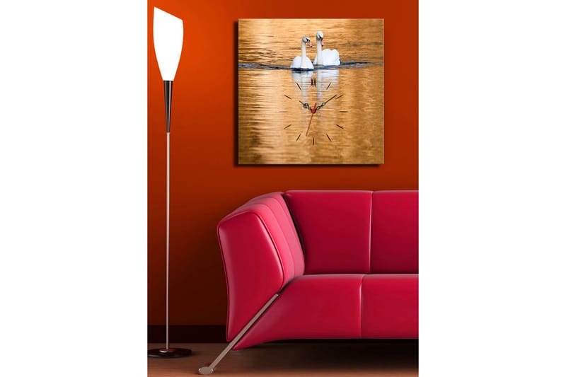 Dekorativ Canvasbilde med Klokke - Flerfarget - Interiør - Veggdekorasjon - Klokker