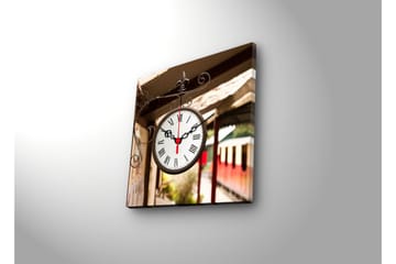 Dekorativ Canvasbilde med Klokke - Flerfarget - Interiør - Veggdekorasjon - Klokker