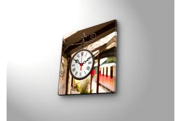 Dekorativ Canvasbilde med Klokke - Flerfarget - Interiør - Veggdekorasjon - Klokker