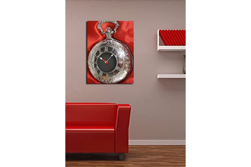 Dekorativ Canvasbilde med Klokke - Flerfarget - Interiør - Veggdekorasjon - Klokker