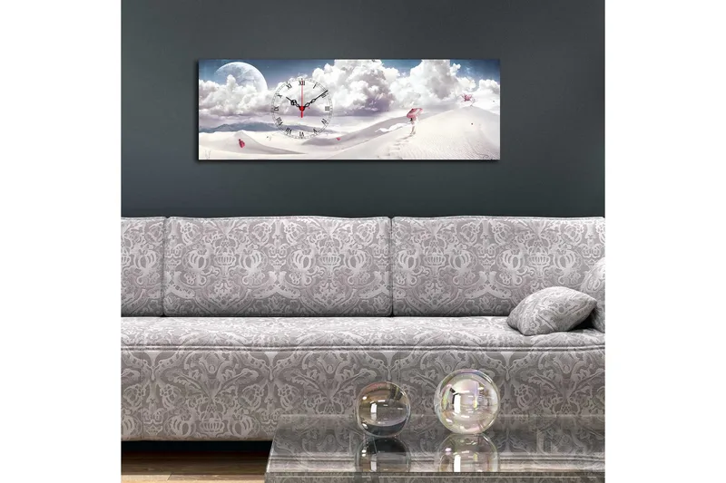 Dekorativ Canvasbilde med Klokke - Flerfarget - Interiør - Veggdekorasjon - Klokker