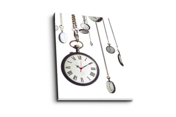 Dekorativ Canvasbilde med Klokke - Flerfarget - Interiør - Veggdekorasjon - Klokker