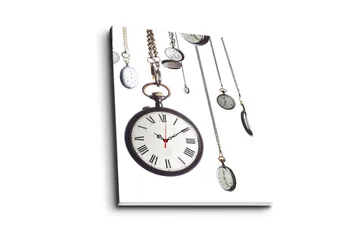 Dekorativ Canvasbilde med Klokke - Flerfarget - Interiør - Veggdekorasjon - Klokker