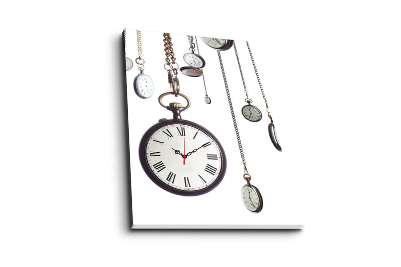 Dekorativ Canvasbilde med Klokke - Flerfarget - Interiør - Veggdekorasjon - Klokker
