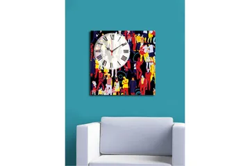 Dekorativ Canvasbilde med Klokke - Flerfarget - Interiør - Veggdekorasjon - Klokker