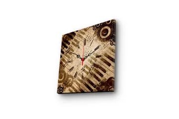 Dekorativ Canvasbilde med Klokke - Flerfarget - Interiør - Veggdekorasjon - Klokker