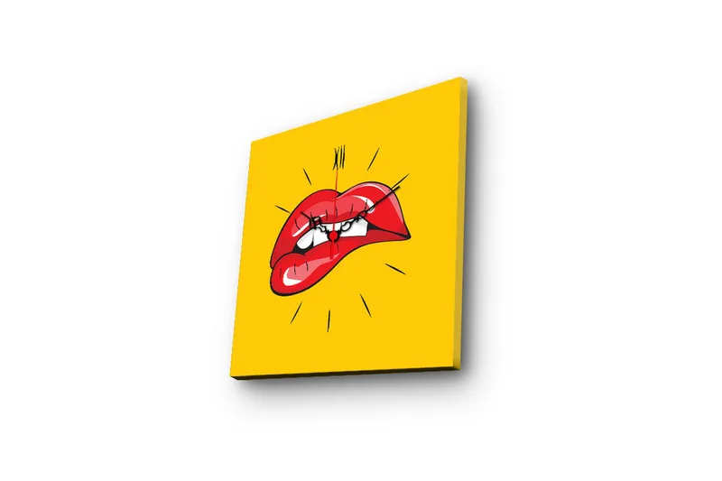 Dekorativ Canvasbilde med Klokke - Flerfarget - Interiør - Veggdekorasjon - Klokker