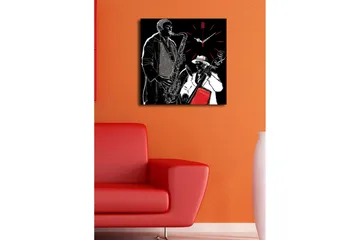 Dekorativ Canvasbilde med Klokke - Flerfarget - Interiør - Veggdekorasjon - Klokker