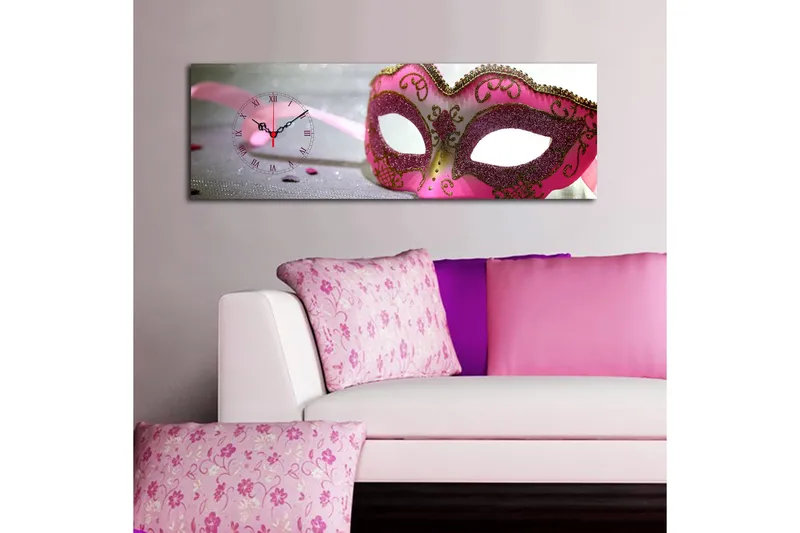 Dekorativ Canvasbilde med Klokke - Flerfarget - Interiør - Veggdekorasjon - Klokker