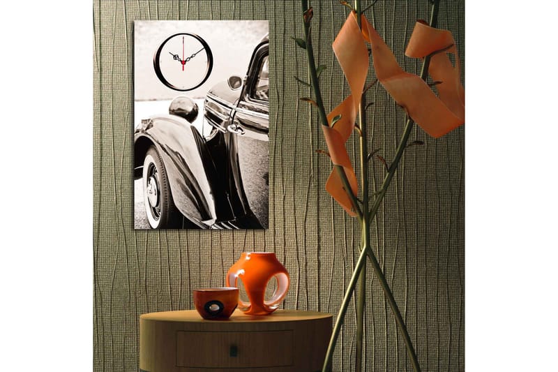 Dekorativ Canvasbilde med Klokke - Flerfarget - Interiør - Veggdekorasjon - Klokker