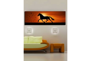 Dekorativ Canvasbilde med Klokke - Flerfarget - Interiør - Veggdekorasjon - Klokker