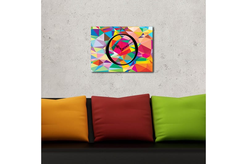 Dekorativ Canvasbilde med Klokke - Flerfarget - Interiør - Veggdekorasjon - Klokker