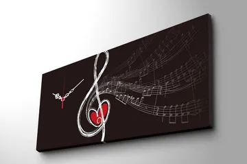 Dekorativ Canvasbilde med Klokke - Flerfarget - Interiør - Veggdekorasjon - Klokker