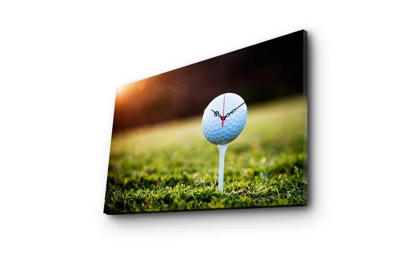 Dekorativ Canvasbilde med Klokke - Flerfarget - Interiør - Veggdekorasjon - Klokker