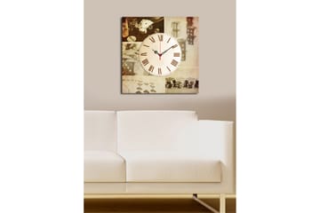 Dekorativ Canvasbilde med Klokke - Flerfarget - Interiør - Veggdekorasjon - Klokker