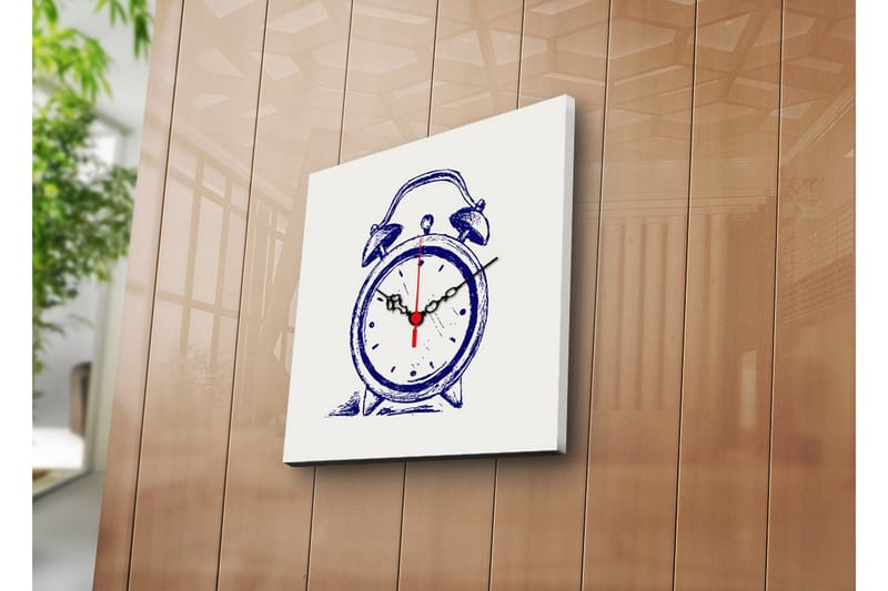 Dekorativ Canvasbilde med Klokke, Flerfarget