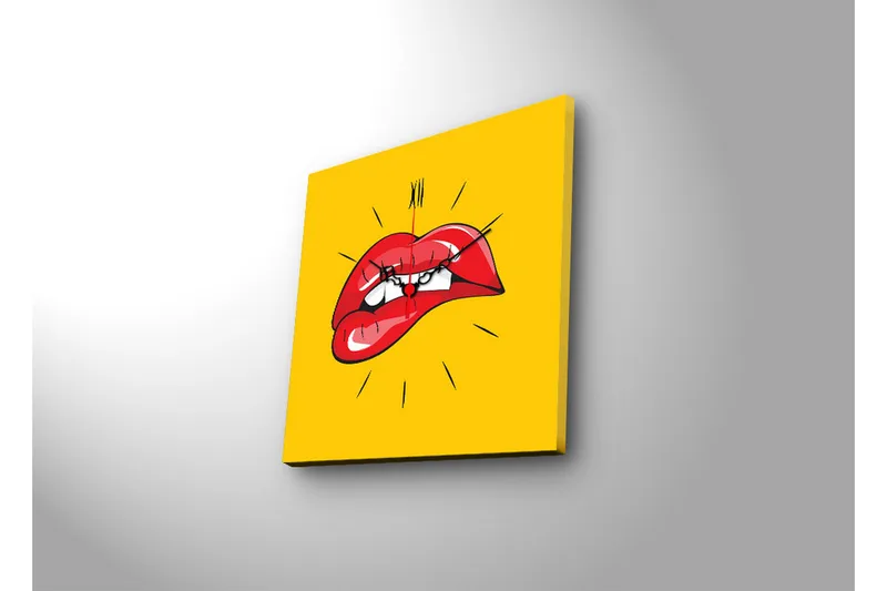 Dekorativ Canvasbilde med Klokke - Flerfarget - Interiør - Veggdekorasjon - Klokker