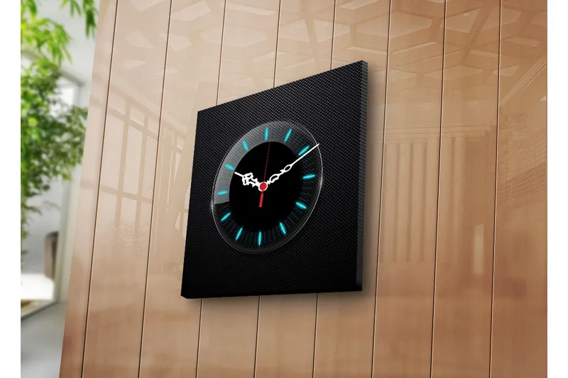 Dekorativ Canvasbilde med Klokke, Flerfarget