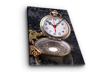 Dekorativ Canvasbilde med Klokke - Flerfarget - Interiør - Veggdekorasjon - Klokker