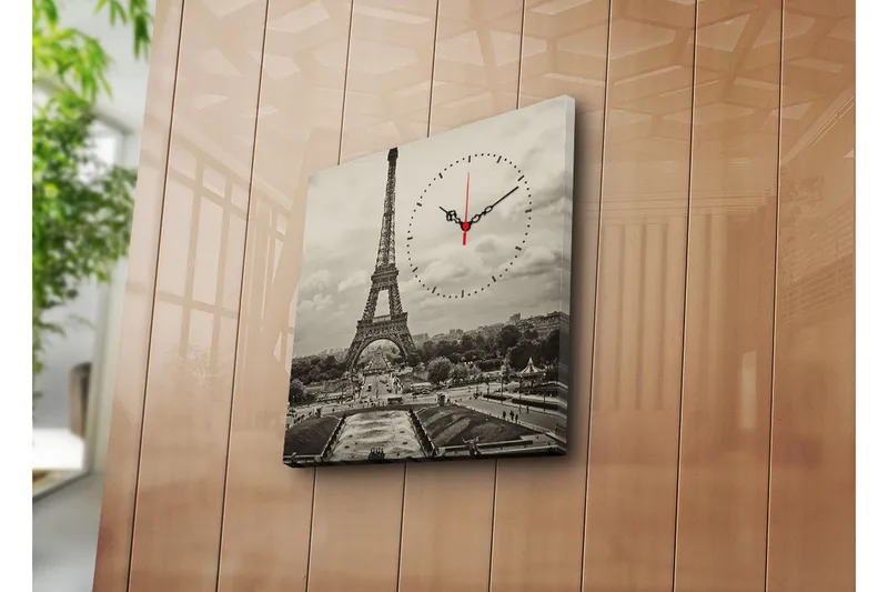 Dekorativ Canvasbilde med Klokke, Flerfarget