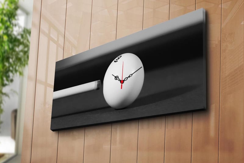 Dekorativ Canvasbilde med Klokke - Flerfarget - Interiør - Veggdekorasjon - Klokker