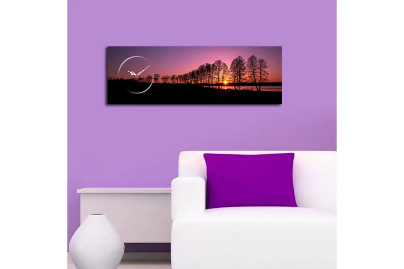 Dekorativ Canvasbilde med Klokke - Flerfarget - Interiør - Veggdekorasjon - Klokker