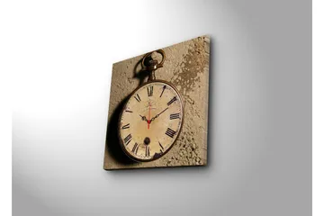 Dekorativ Canvasbilde med Klokke - Flerfarget - Interiør - Veggdekorasjon - Klokker