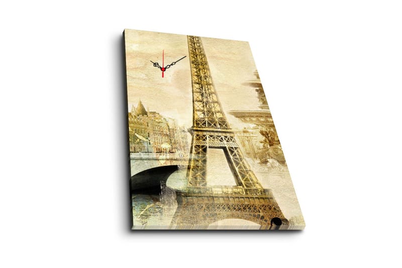 Dekorativ Canvasbilde med Klokke - Flerfarget - Interiør - Veggdekorasjon - Klokker