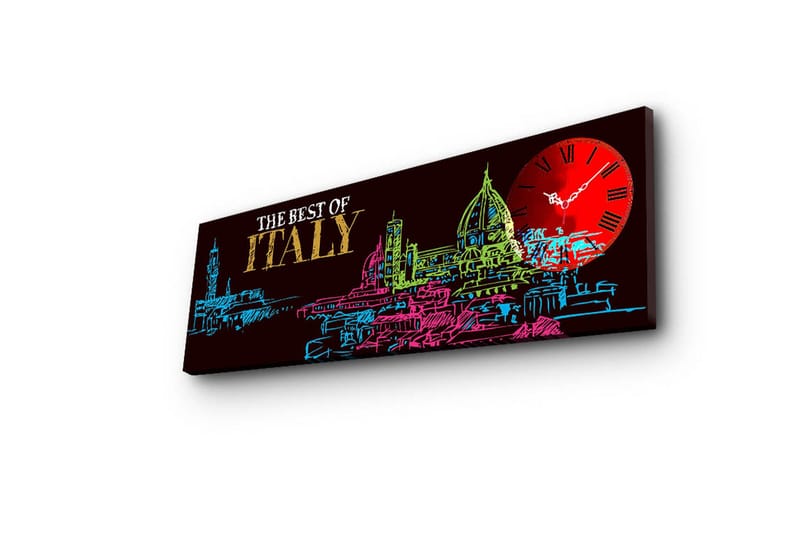 Dekorativ Canvasbilde med Klokke - Flerfarget - Interiør - Veggdekorasjon - Klokker