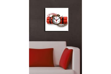 Dekorativ Canvasbilde med Klokke - Flerfarget - Interiør - Veggdekorasjon - Klokker