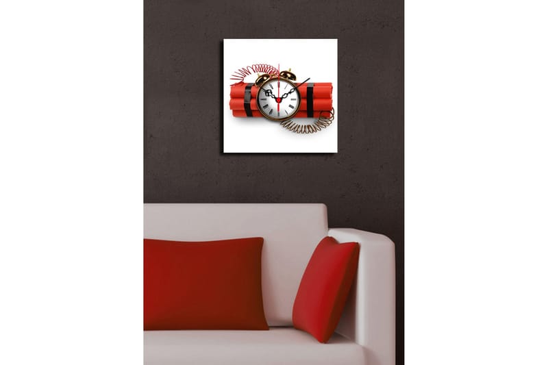 Dekorativ Canvasbilde med Klokke - Flerfarget - Interiør - Veggdekorasjon - Klokker